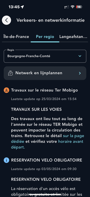 Volg de actuele situatie op het spoor 